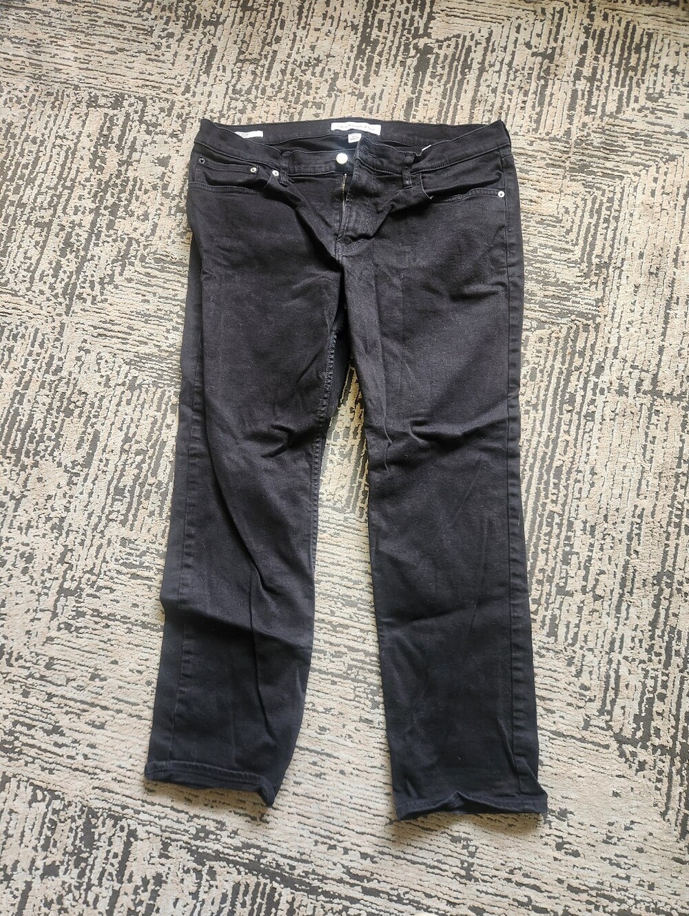 Calvin Klein Jeans Black Straight-Leg Women's Jeans, Size 36 ×30